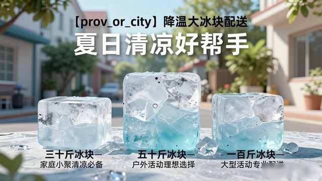 长沙降温大冰块配送_海鲜排档降温解决方案_高温天气大冰块配送
